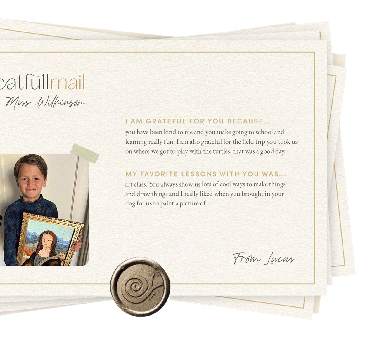 An example greatfull card