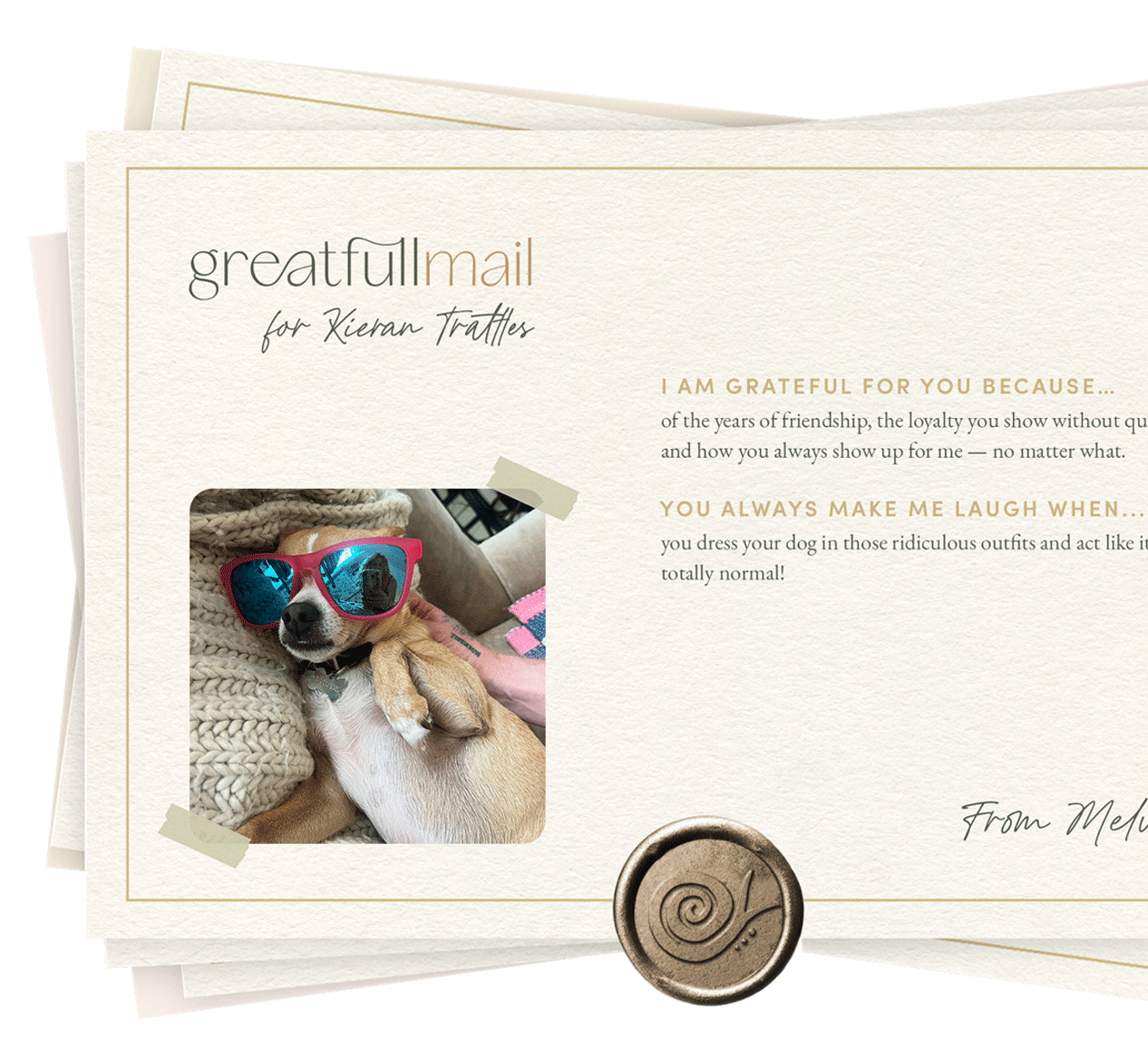 An example greatfull card